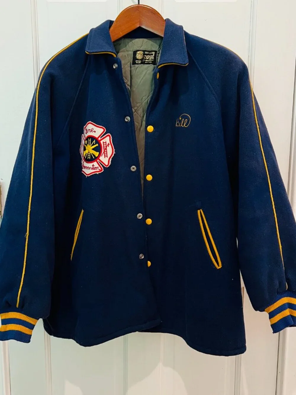 Vintage 50s Empire Wool Varsity Jacket Chain Stitch USA Union Made - Picture 13 of 16